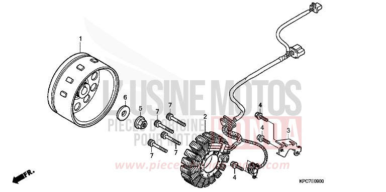 GENERATOR von Varadero 125 MOODY BLUE METALLIC (PB296) von 2009